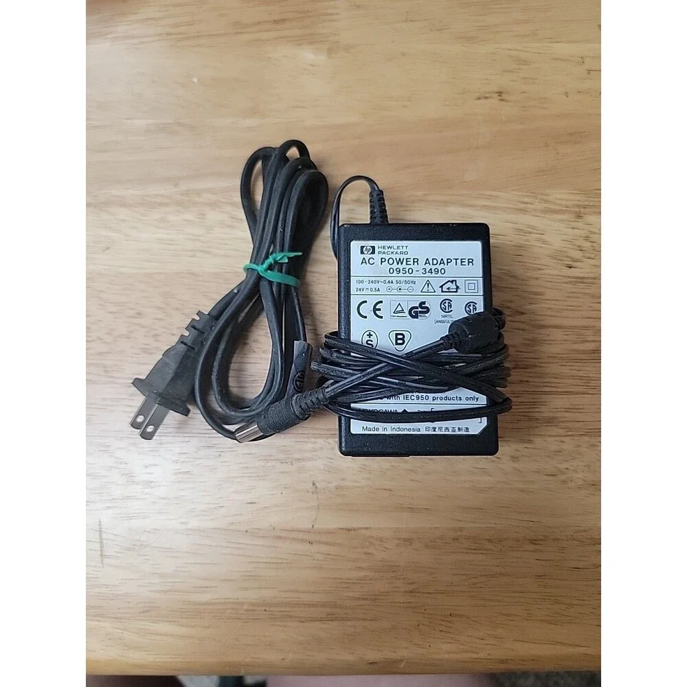 Genuine HP 0950-3490 24V DC 500mA 0.5a Printer Supply AC Power Adapter